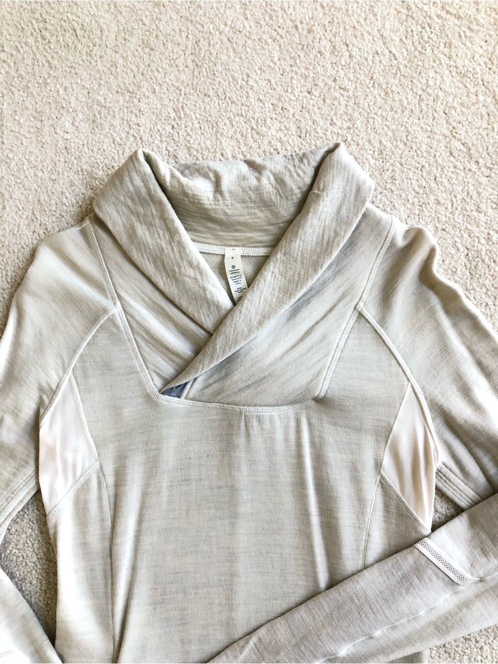 Lululemon Run: Pitter Patter Pullover - Merino Wool Beige